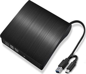 Resim Harici DVD Sürücü USB 3.0 veya Type-c Cd Dvd Yazıcı Okuyucu Taşınılabilir Pc Dizüstü Uyumlu 12.7mm 