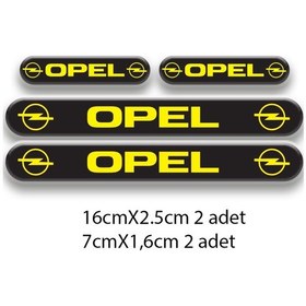 Resim Opel 3d Damla 4'lü Oto Sticker Set 3 