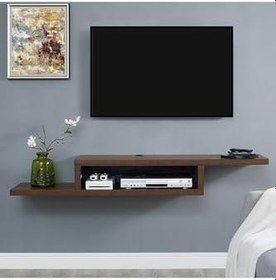 Resim Ceviz 180 Cm Tv Ünitesi Tv Standı Duvar Rafı Kitaplık 