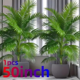 Resim 127.0 cm Yapay Palmiye Ağacı - Noel, Anneler Günü, Düğünler için Gerçekçi İç/Dış Mekan Dekoru | Düşük Bakım Gerektirir, Sulama Gerektirmez | Dayanıklı Plastik İnşaat, Yeşil Yapraklar, Ev, Bahçe ve Oda Dekoru için Mükemmel, Çok Yönlü Dekorasyon|Yapay Palmiye Ağacı|Dayanıklı Plastik 