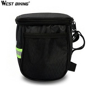 Resim Ebitda Çok Renkli Reflektörlü Gidon Bisiklet Çantası, Çift Fermuar, Geniş Kapasite, Kolay Kurulum Çok Renkli 