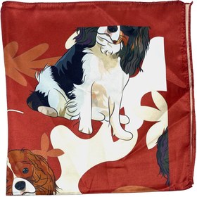 Resim Sultan İpek Köpek Desenli Fular / Bandana 52x52 