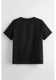 Resim Uyguntarz Çocuk Nasa Pamuklu Tshirt Siyah 