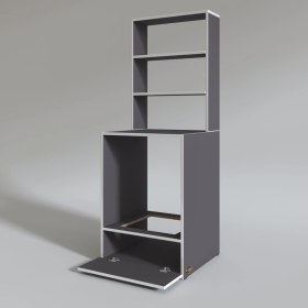 Resim Kenzlife ankastre fırın dolabı bengisu gri 165*60*56 mutfak kapaklı 