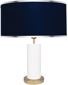 Resim MİNİMAL E-TİCARET & BİLGİ TEKNOLOJİLERİ Maxi Beyaz - Gold Abajur (Lacivert) 