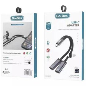 Resim Go Des GD-UC311 Type-C 2in1 Şarj ve Ses Kablosu - Siyah 