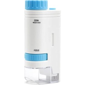 Resim Mini El Mikroskopu, 200X Büyütme Kapasitesi, LED Işıklı Tasarım, Hd Yüksek Görüntü Kalitesi, Tek Elle Rahat Kullanımlı, Hafif ve Kompakt Tasarım, Eğlenceli ve Öğretici Mini El Keşif Mikroskopu 