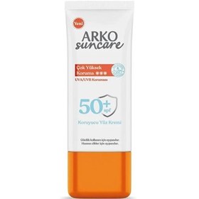 Resim Arko Suncare SPF 50+ Çok Yüksek Koruma Yüz Güneş Kremi 50ml 