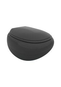 Resim Bocchi Strata Asma Rimless Klozet Parlak Siyah Kapak Dahil 1412-005-0128 Çok Renkli 