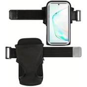 Resim Willowhaven Siyah Koşu Bilek Kayışı: Dokunmatik Ekran Pencereli, Ayarlanabilir, Kart Yuvası Telefon Tutucu 