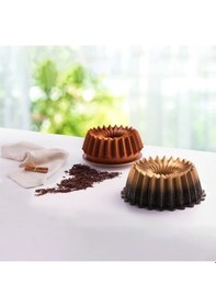 Resim Nehir Buket Gold Döküm Kek Kalıbı 26 cm 