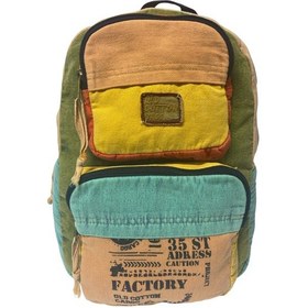 Resim Old Cotton Cargo Kaliteli Tek Bölmeli Vintage Disayn Günlük Sırt Gezi Okul Seyahat Çantası Jannie Bag 27 Cm X 40 Cm Haki 