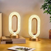 Resim 2 adet Dokunmatik Kontrol LED Gece Lambaları, Yumuşak Işık, Sevgililer Günü, Noel ve Doğum Günü Hediyeleri için İdeal, Ayarlanabilir Parlaklık, USB Şarj Edilebilir, Romantik Ortam, Dekoratif Aydınlatma | Modern Dekor | Dokunmatik Kontrol Lambası, Yatak Odası için LED Işıklar 