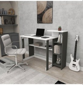 Resim Saye 5 Raflı Kitaplıklı Çalışma Masası 