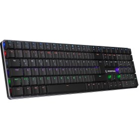 Resim Rampage GRANITE PRO Siyah\u002FGri Low Profile RED SWITCH Q Rainbow Mekanik Gaming Oyuncu Klavye 