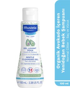Resim Mustela Organik Avokado İçeren Yenidoğan Bebek Göz Yakmayan Şampuanı Saç, Vücut 100 ml 
