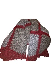 Resim El Örgüsü Tek Kişilik Patchwork Tam Boy Kalın Battaniye Çok Renkli 