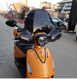 Resim Motocam Yuki Gelato 125 Ön Cam 2023-2026 Model 43cm Siyah Renkli 4mm Aparatsız 