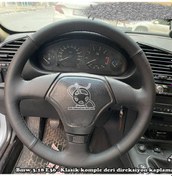 Resim Bmw-3.18-e36 Araca Özel Deri Direksiyon Kılıfı Siyah 