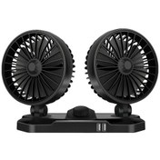 Resim Homyl Mini Araba Soğutma Fanları Usb Çift-kafa-12v 