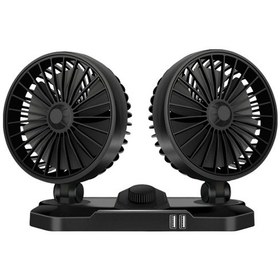 Resim Homyl Mini Araba Soğutma Fanları Usb Çift-kafa-12v 