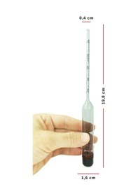Resim Aek-tech 0-40 Etil Alkol Alkolmetre Ve 100ml Plastik Mezür Seti 
