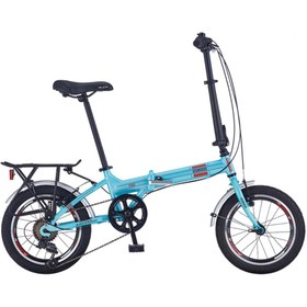 Resim Salcano Slcn100 16 Jant V Fren Katlanır Bisiklet (Petrol Mavisi Kırmızı) 