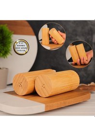 Resim Mien Bambu Uzun 2 Li Tuzluk Biberlik 7b05 Ahşap 