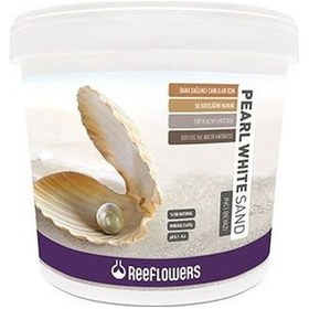 Resim Reeflowers Pearl White Sand Mineralli Akvaryum Kumu 25kg (0.5-1 m 