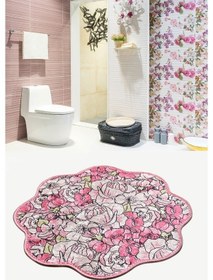 Resim Rosa Pink Shape Djt 100 Cm Banyo Paspası Klozet Takımı Çok Renkli 
