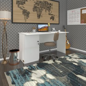 Resim Kenzlife ofis masası yoko ono byz sol 75*160*60 kilitli kapaklı dolap eşkenar bilgisayar çalışma masası 