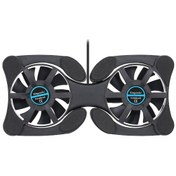 Resim Laptop Soğutucu Standı - İki Fanlı, Katlanabilir Ve Taşınabilir - 7-15 İnç Laptoplar İçin - Siyah 