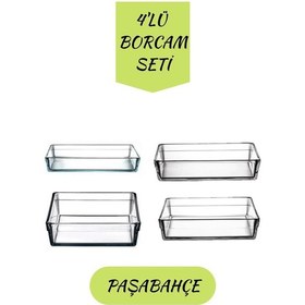 Resim Paşabahçe Premium Borcam Seti 4 Lü Borcam Takımı Özel Seri 59049 Paşabahçe Premium 