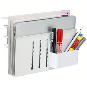 Resim Willowhaven Beyaz Masa Altı Tutucu, Dizüstü Standı, Manyetik Kalemlik Ve Kablo Yönetimi 