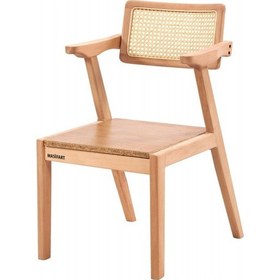 Resim Masifart Anicet Hasırlı Zen Sandalye Cilasız Ham Ham 