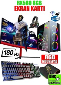 Resim DMC N137x (PUBG,GTA 5) Reyzen 5 5500,32gb Ram,512gb M2 Ssd,rx580,27'' 180hz Oyuncu Masaüstü Bilgisayarı 