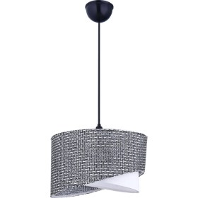 Resim Elips 2 Katlı Kumaş Pasta Avize Çocuk Odası Yatak Odası Salon Mutfak Hol 