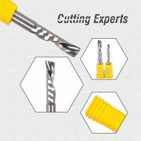 Resim Kradox Cnc Router Bıçak Ters Tek Ağız Karbür Uç 25X6X6X50 