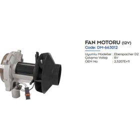 Resim DEMMON Webasto Isıtıcı Fan Motoru D2 12 Volt Vebasto 