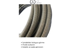 Resim Svein #kanalaçıcı 7 Metre Spiral Kanal Açma Susta Matkap Uyumlu Bıçaklı Pimaş Gider Açıcı Boru Temizleme Aparatı Klozet Lavabo Profesyonel Tıkanık Boru Tamir Pratik Derin Temizlik Esnek Çelik Hortum 