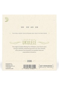 Resim D'addario Ej53S Ukulele Tel Seti. Soprano. Black Nylon. 