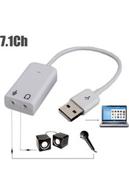 Resim Platoon Wozlo 7.1 USB Ses Kartı Kablolu Pc Notebook Mac Uyumlu 