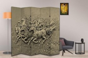 Resim At Tasarımlı Özel Tasarım Paravan Room Divider 180 x 200 cm 