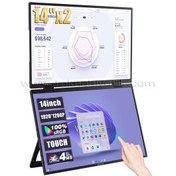 Resim Zeuslap Z14W 2x14" Çift Ekran 1920*1200@60Hz Full HD ADS-IPS Panel Type-C 100% sRGB 400Cd/m² Dokunmatik, Taşınabilir Monitör (ZL-Z14W) 