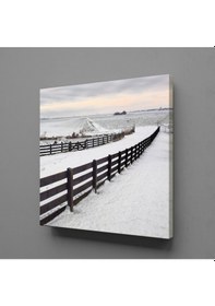 Resim Karlı Köprü Kanvas Tablo 30x30cm 