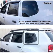 Resim Dacia Duster Kelebek Cam Koruma Dekoru Metal Malzeme 2010 - 2017 Arası 2 Parça - 