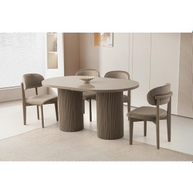 Resim Açılır Oval Picasso H.g Yemek Masası Takımı Masal Sandalye Natural 1 Masa 6 Sandalye Beyaz 