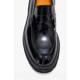 Resim Dericlub Erkek Kalın Taban Loafer Gerçek Deri Fr 244453 Siyah 