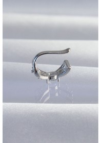 Resim Pirinç Gümüş Renk Zirkon Taş Kaplama Earcuff Küpe - Ebj240820w26736 Diğer 