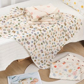 Resim Kore versiyonu doğum odası ikinci kat paketi tekli Gençler Gençler havlu gazlı bez banyo havlusu yeni Gençler emici yaz ince tarzı 